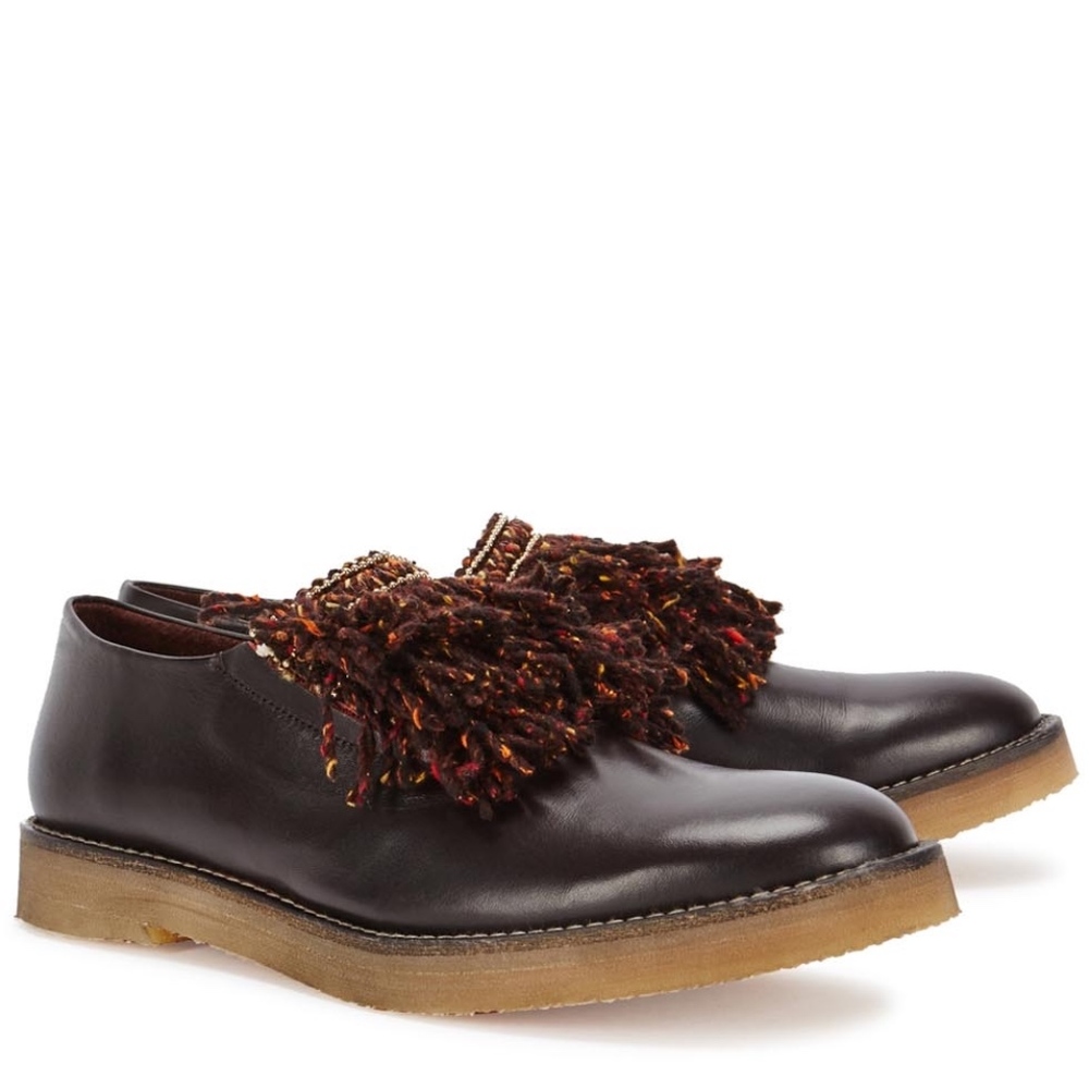 MIISTA Fringe Front Flat Shoes